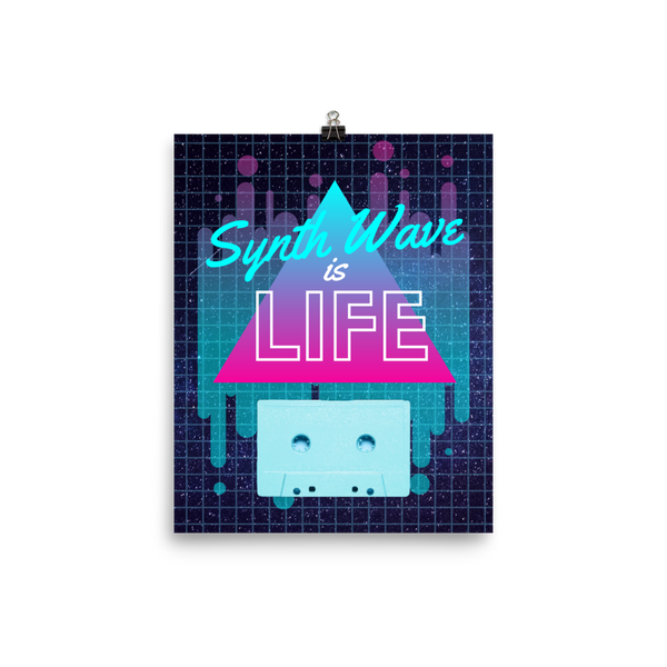 Synth Life Cassette Poster